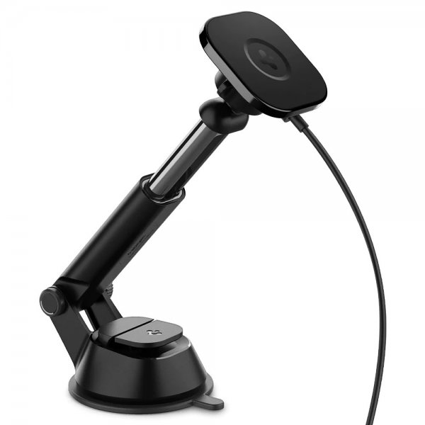 Spigen Mobilholder til bil OneTap Magnetic Car Mount Dashboard Wireless Charging Svart