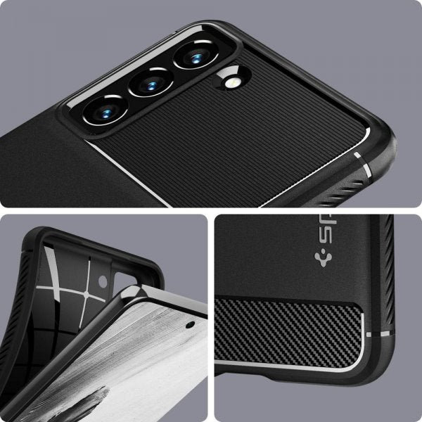 Spigen Samsung Galaxy S21 FE Deksel Rugged Armor Matte Black