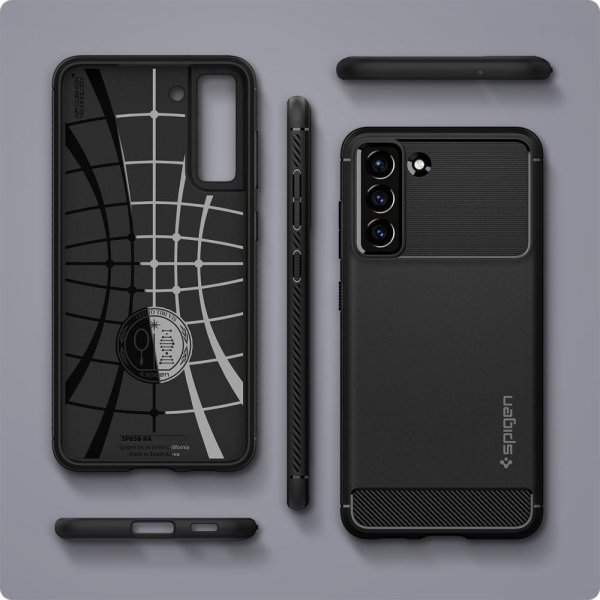 Spigen Samsung Galaxy S21 FE Deksel Rugged Armor Matte Black