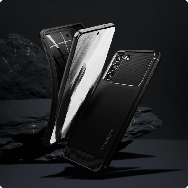 Spigen Samsung Galaxy S21 FE Deksel Rugged Armor Matte Black