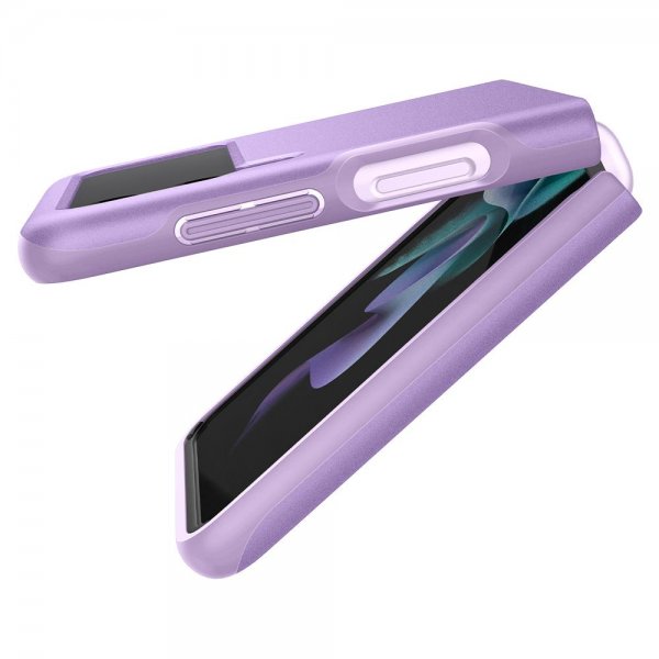 Spigen Samsung Galaxy Z Flip 3 Deksel Thin Fit Shiny Lavender