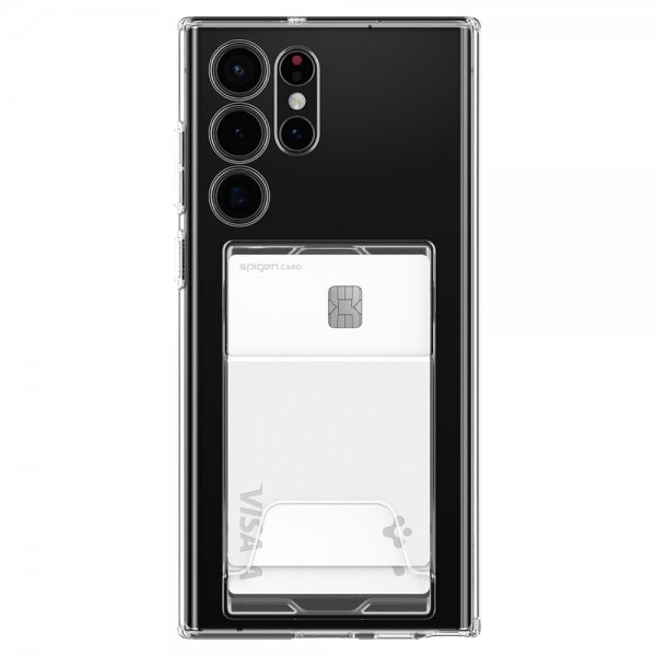 Spigen Samsung Galaxy S22 Ultra Deksel Crystal Slot Dual Crystal Clear