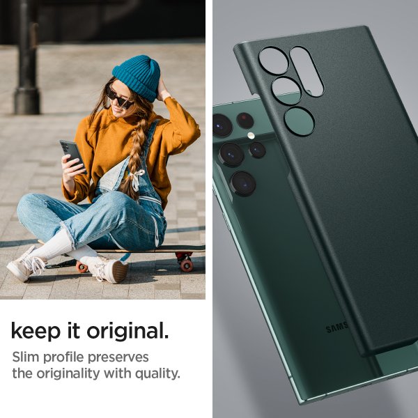 Spigen Samsung Galaxy S22 Ultra Deksel AirSkin Abyss Green