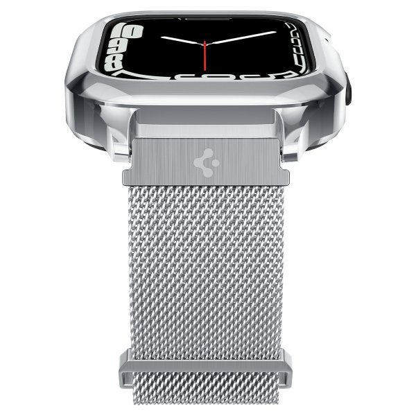 Spigen Apple Watch 45mm Armbånd Metal Fit Pro Sølv