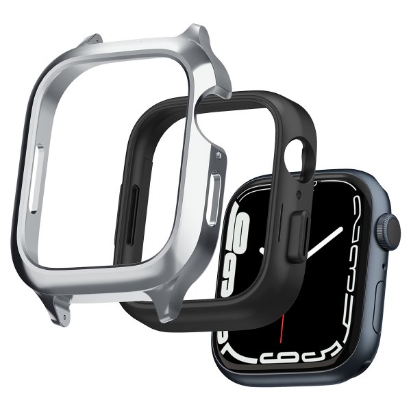 Spigen Apple Watch 45mm Armbånd Metal Fit Pro Sølv