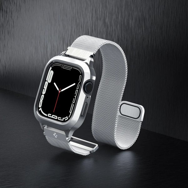Spigen Apple Watch 40mm Armbånd Metal Fit Pro Sølv