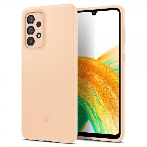 Spigen Samsung Galaxy A33 5G Deksel Thin Fit Cotton Peach