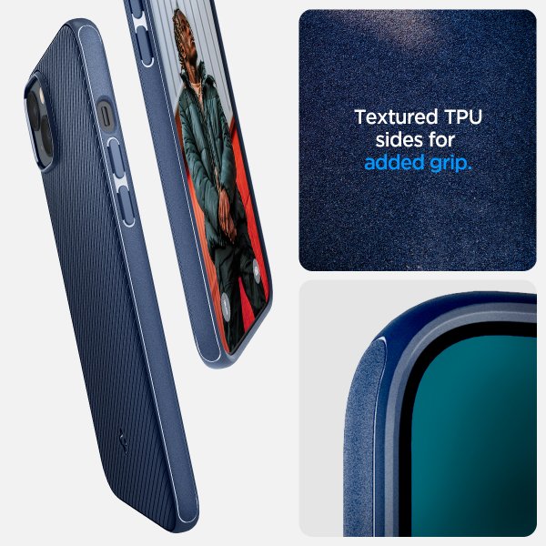 Spigen iPhone 14 Plus Deksel Mag Armor MagFit Navy Blue