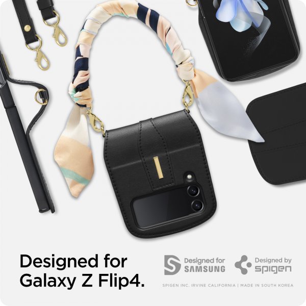 Spigen Samsung Galaxy Z Flip 4 Deksel Lienar Calin Svart