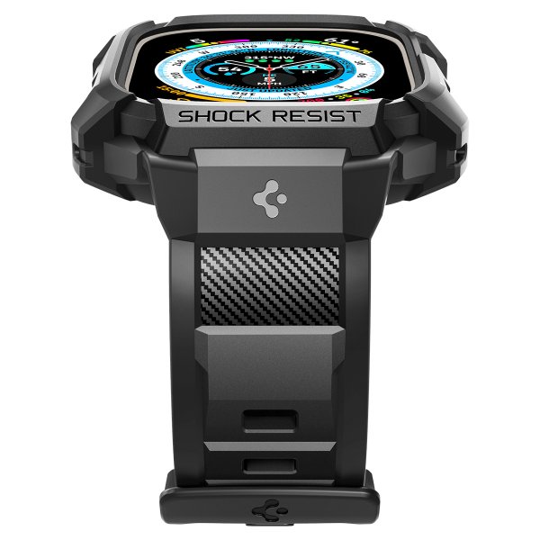 Spigen Apple Watch Ultra Deksel Armbånd Rugged Armor Pro Svart