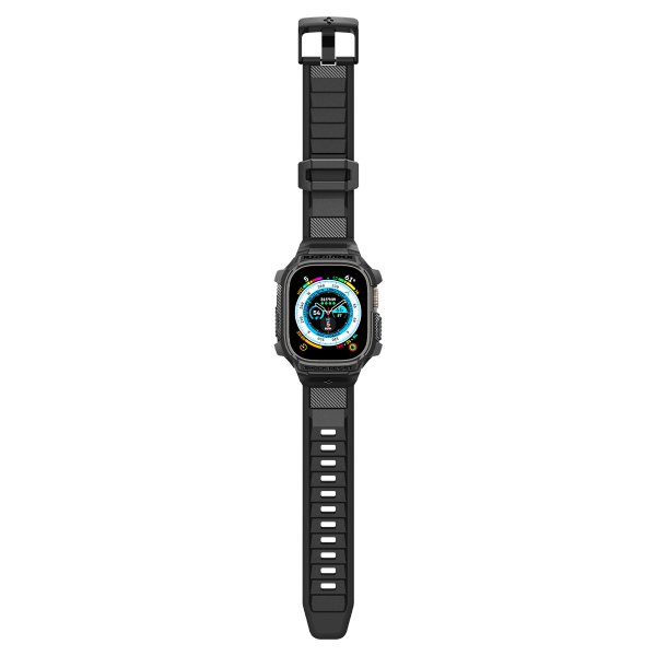 Spigen Apple Watch Ultra Deksel Armbånd Rugged Armor Pro Svart