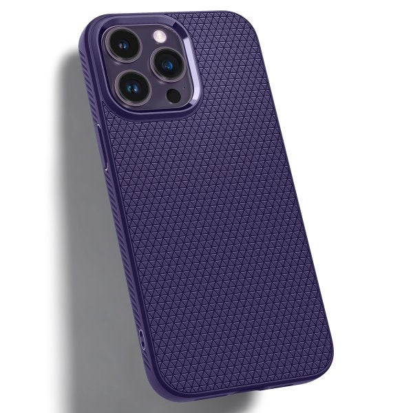 Spigen iPhone 14 Pro Max Deksel Liquid Air Deep Purple