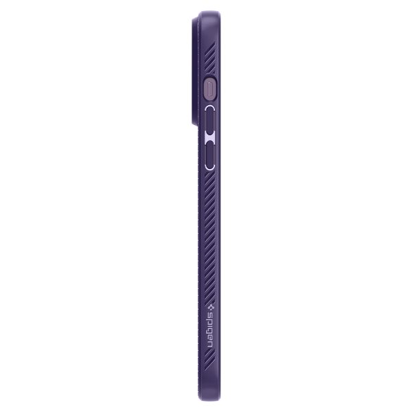 Spigen iPhone 14 Pro Deksel Liquid Air Deep Purple