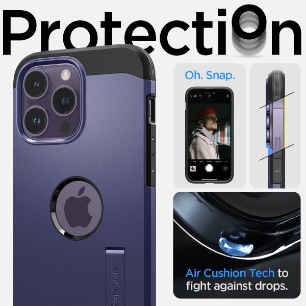 Spigen iPhone 14 Pro Deksel Tough Armor MagFit Deep Purple