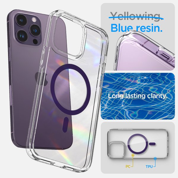Spigen iPhone 14 Pro Deksel Ultra Hybrid MagFit Deep Purple