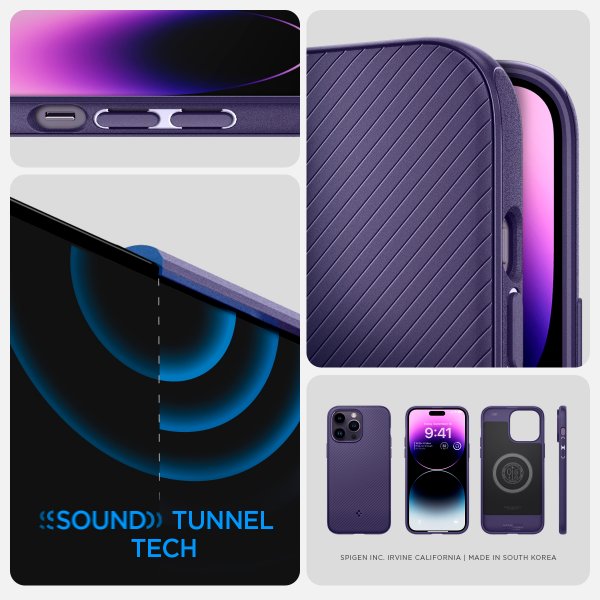 Spigen iPhone 14 Pro Deksel Mag Armor MagFit Deep Purple