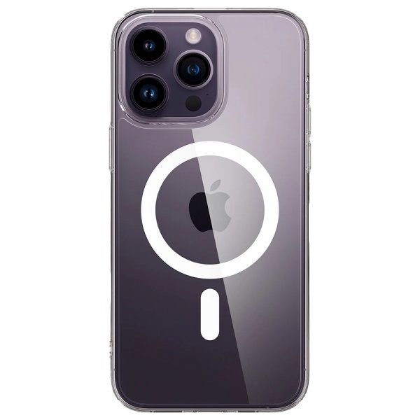 Spigen iPhone 14 Pro Deksel AirSkin Hybrid MagFit Hvit