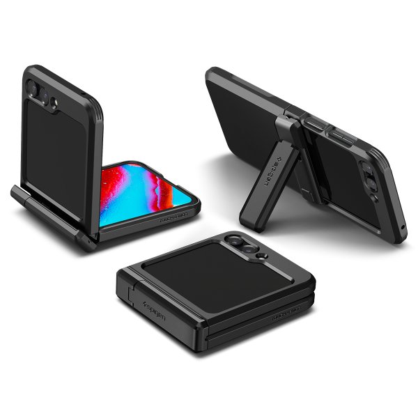 Spigen Samsung Galaxy Z Flip 5 Deksel Tough Armor Pro Svart