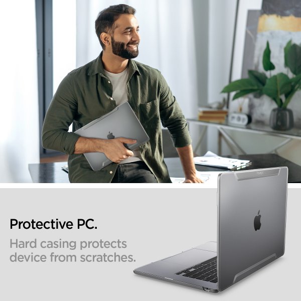 Spigen Macbook Air 15 M2 (A2941)/M3 (A3114) Deksel Thin Fit Crystal Clear