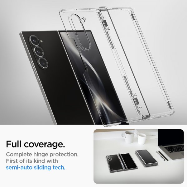Spigen Samsung Galaxy Z Fold 6 Deksel Ultra Hybrid Pro Crystal Clear