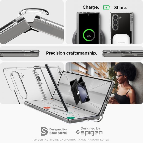 Spigen Samsung Galaxy Z Fold 6 Deksel Ultra Hybrid Pro Crystal Clear