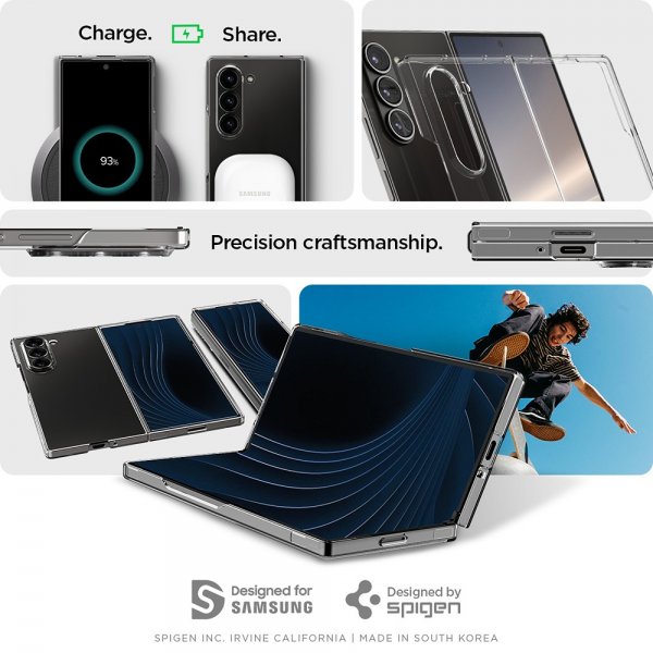 Spigen Samsung Galaxy Z Fold 6 Deksel Air Skin Crystal Clear