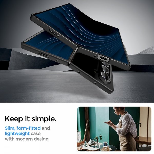 Spigen Samsung Galaxy Z Fold 6 Deksel Air Skin Svart