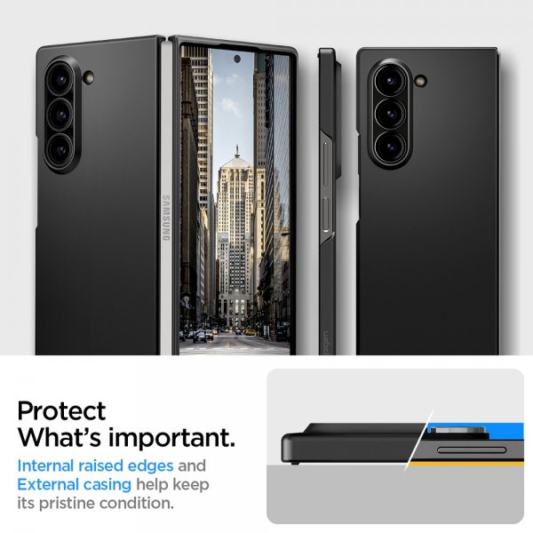 Spigen Samsung Galaxy Z Fold 6 Deksel Air Skin Svart