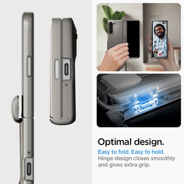 Spigen Samsung Galaxy Z Fold 6 Deksel Slim Armor Pro Gunmetal