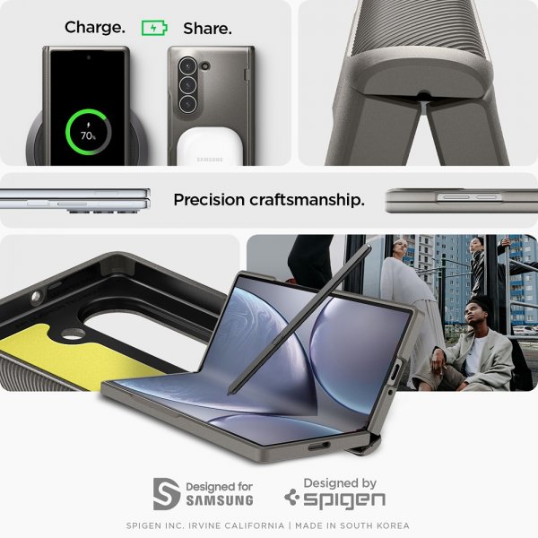 Spigen Samsung Galaxy Z Fold 6 Deksel Slim Armor Pro Gunmetal