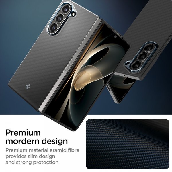 Spigen Samsung Galaxy Z Fold 6 Deksel Air Skin Aramid Svart