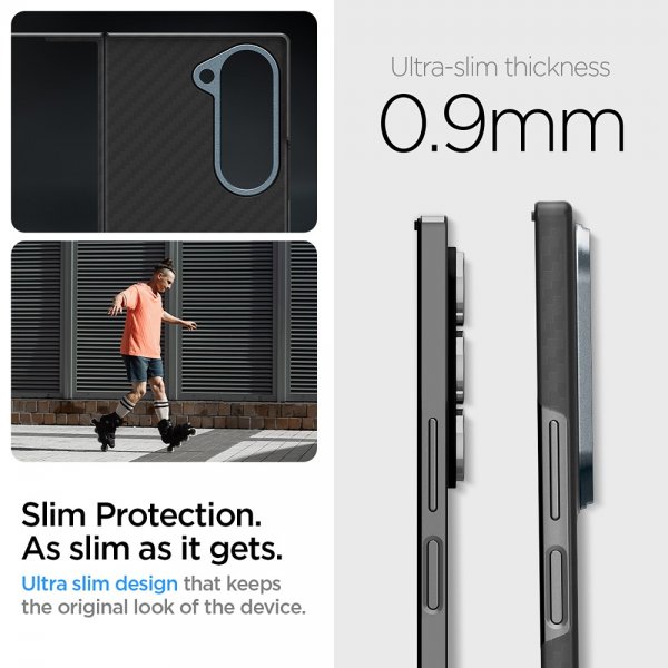 Spigen Samsung Galaxy Z Fold 6 Deksel Air Skin Aramid Svart