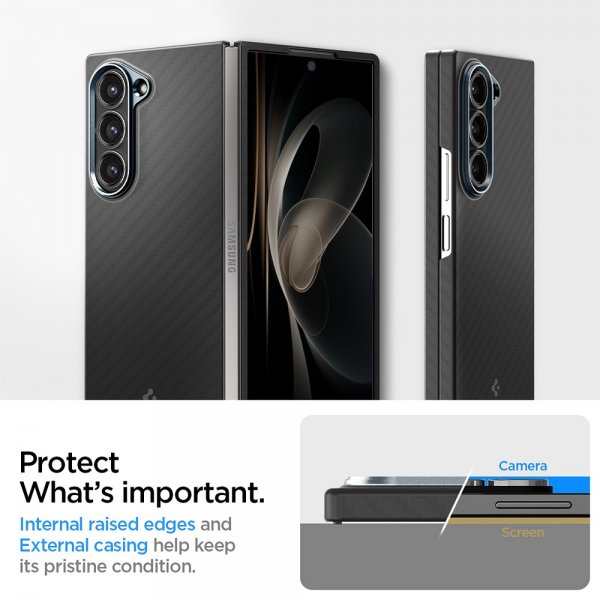 Spigen Samsung Galaxy Z Fold 6 Deksel Air Skin Aramid Svart