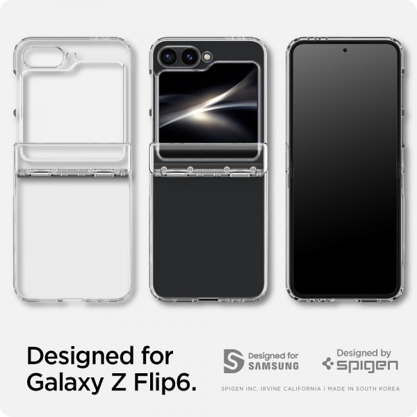 Spigen Samsung Galaxy Z Flip 6/Flip 7 FE Deksel Ultra Hybrid Pro Crystal Clear