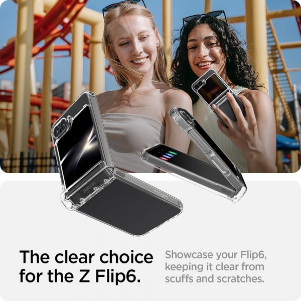 Spigen Samsung Galaxy Z Flip 6/Flip 7 FE Deksel Ultra Hybrid Pro Crystal Clear