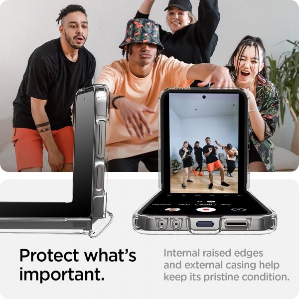 Spigen Samsung Galaxy Z Flip 6/Flip 7 FE Deksel Ultra Hybrid Pro Crystal Clear