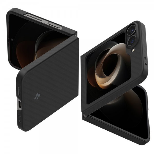Spigen Samsung Galaxy Z Flip 6/Flip 7 FE Deksel Air Skin Aramid Svart
