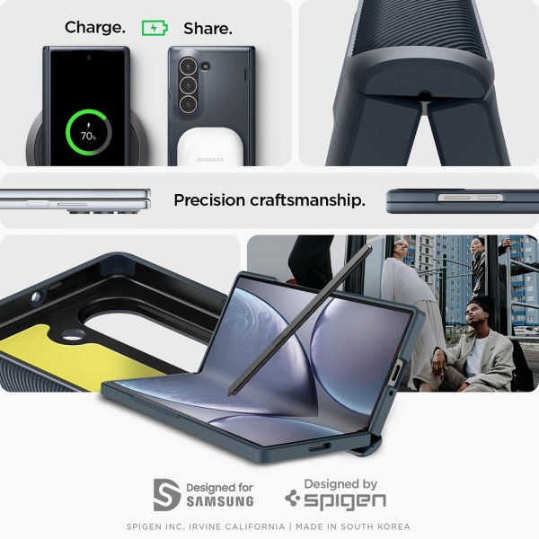 Spigen Samsung Galaxy Z Fold 6 Deksel Slim Armor Pro Metal Slate