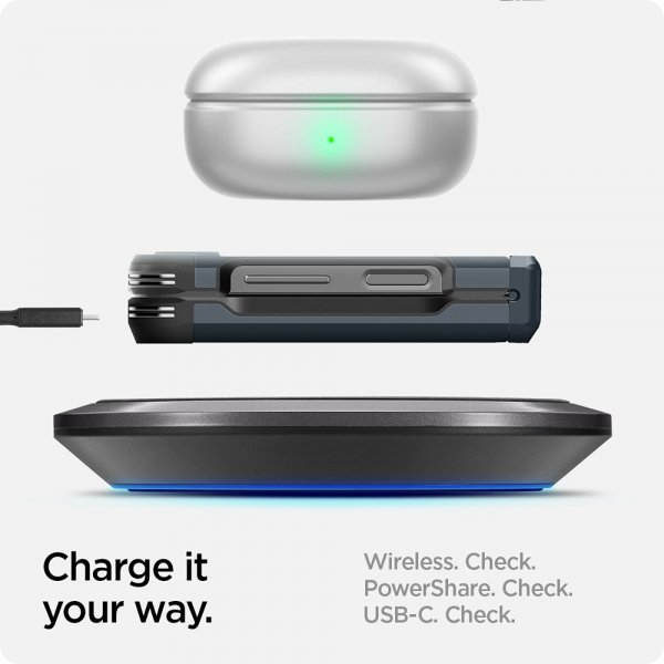 Spigen Samsung Galaxy Z Flip 6/Flip 7 FE Deksel Tough Armor Pro Metal Slate