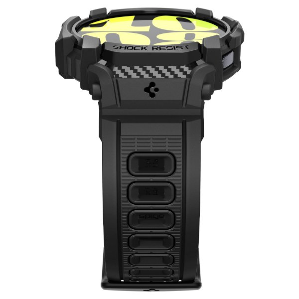 Spigen Samsung Galaxy Watch 7 44mm Armbånd og Deksel Rugged Armor Pro Matte Black