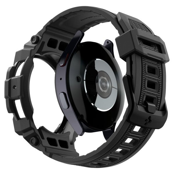 Spigen Samsung Galaxy Watch 7 44mm Armbånd og Deksel Rugged Armor Pro Matte Black