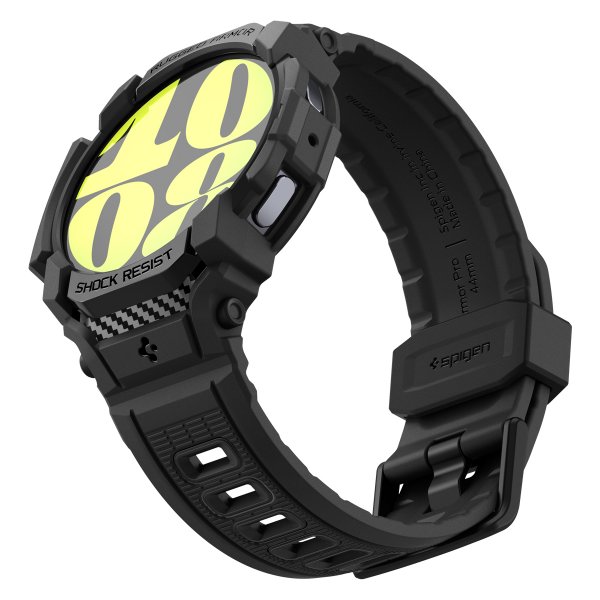 Spigen Samsung Galaxy Watch 7 44mm Armbånd og Deksel Rugged Armor Pro Matte Black