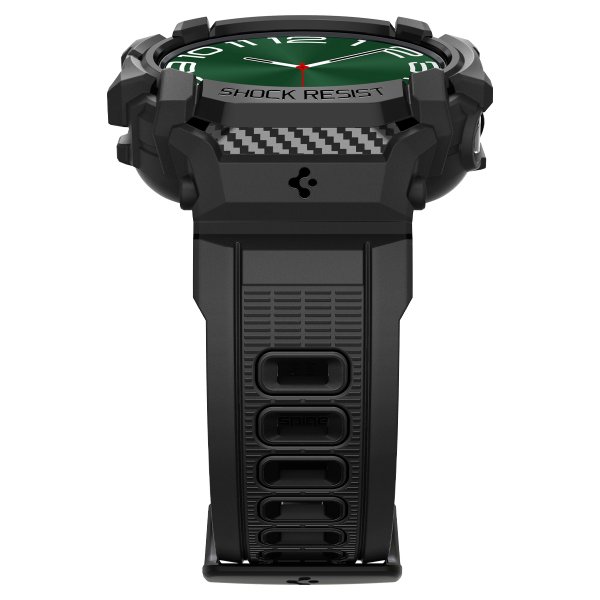 Spigen Samsung Galaxy Watch Ultra Armbånd og Deksel Rugged Armor Pro Matte Black