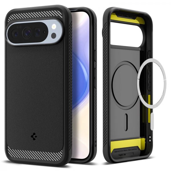 Spigen Google Pixel 10 Pro XL Deksel Rugged Armor MagFit Matte Black