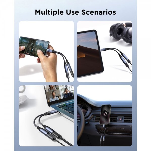 Joyroom Adapter 2-in-1 Audio Adapter USB-C to dual USB-C