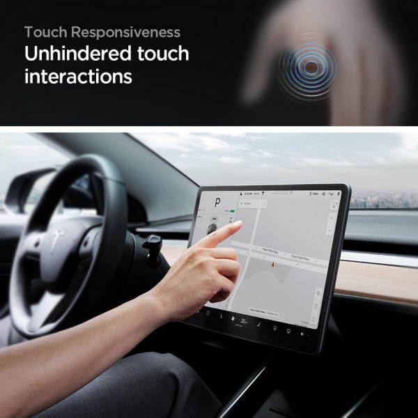 Spigen Skjermbeskytter GLAS.tR EZ Fit Anti-Glare Tesla Model Y/Model 3 (2017-2023)