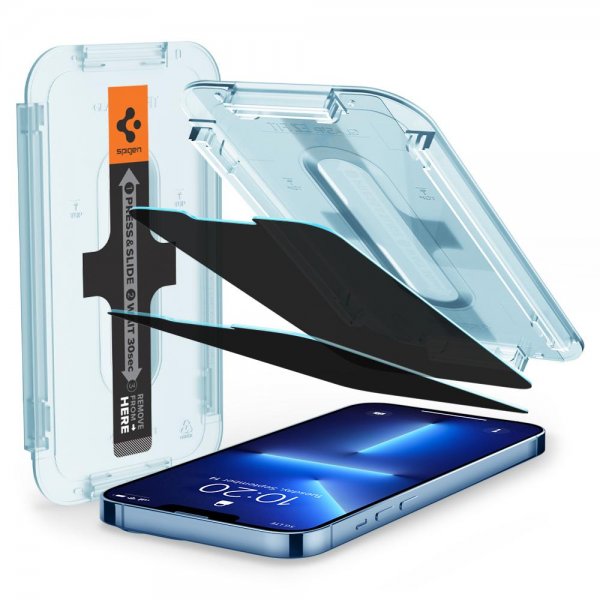 Spigen iPhone 13 Pro Max/iPhone 14 Plus Skjermbeskytter GLAS.tR EZ Fit Privacy 2-pack