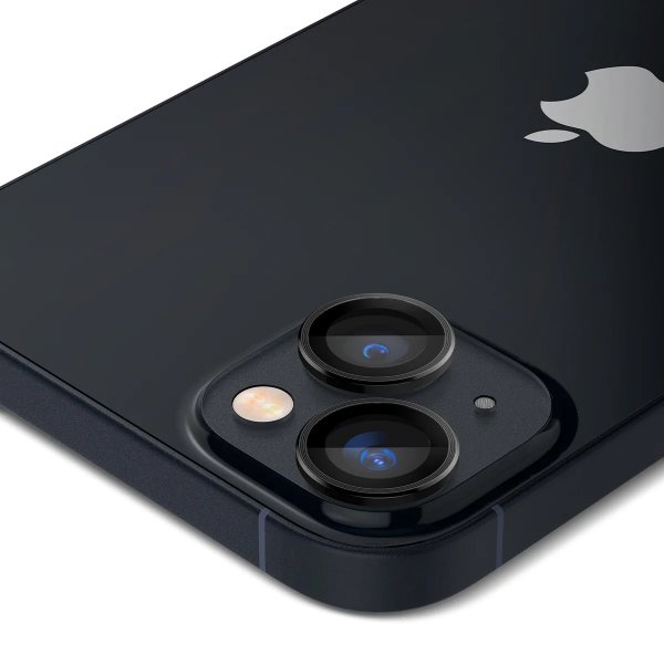 Spigen iPhone 14/15/iPhone 14/15 Plus Kamerabeskytter GLAS.tR EZ Fit Optik Pro 2-pakning Svart