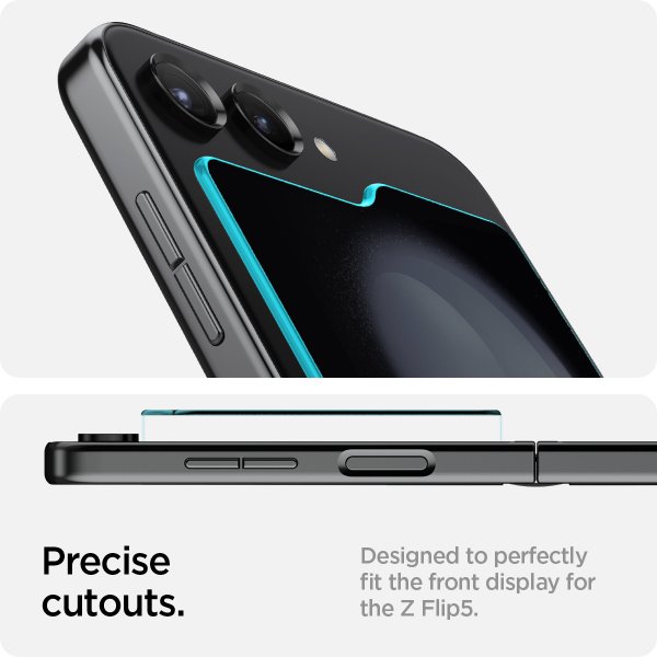 Spigen Samsung Galaxy Z Flip 5 Skjermbeskytter GLAS.tR EZ Fit 2-pakning