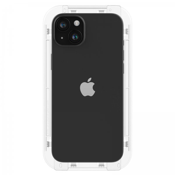 Spigen iPhone 15 Plus Skjermbeskytter GLAS.tR EZ Fit FC Svart 2-pakning
